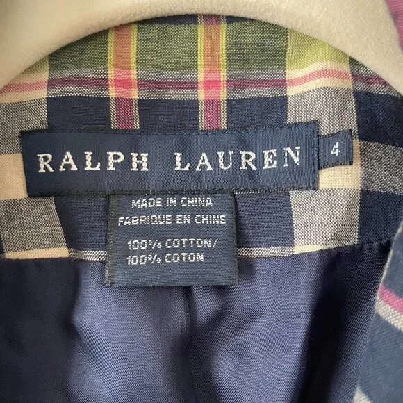 Ralph Lauren Black Label Plaid Blazer Size 4 EUC - Picture 3 of 3